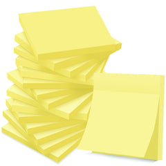 (16 Pack) Sticky Notes 3x3 in Canary Yellow, Clean Removal, Recyclable, Self-Stick Pads, Easy to Post for Home, Office, Notebook