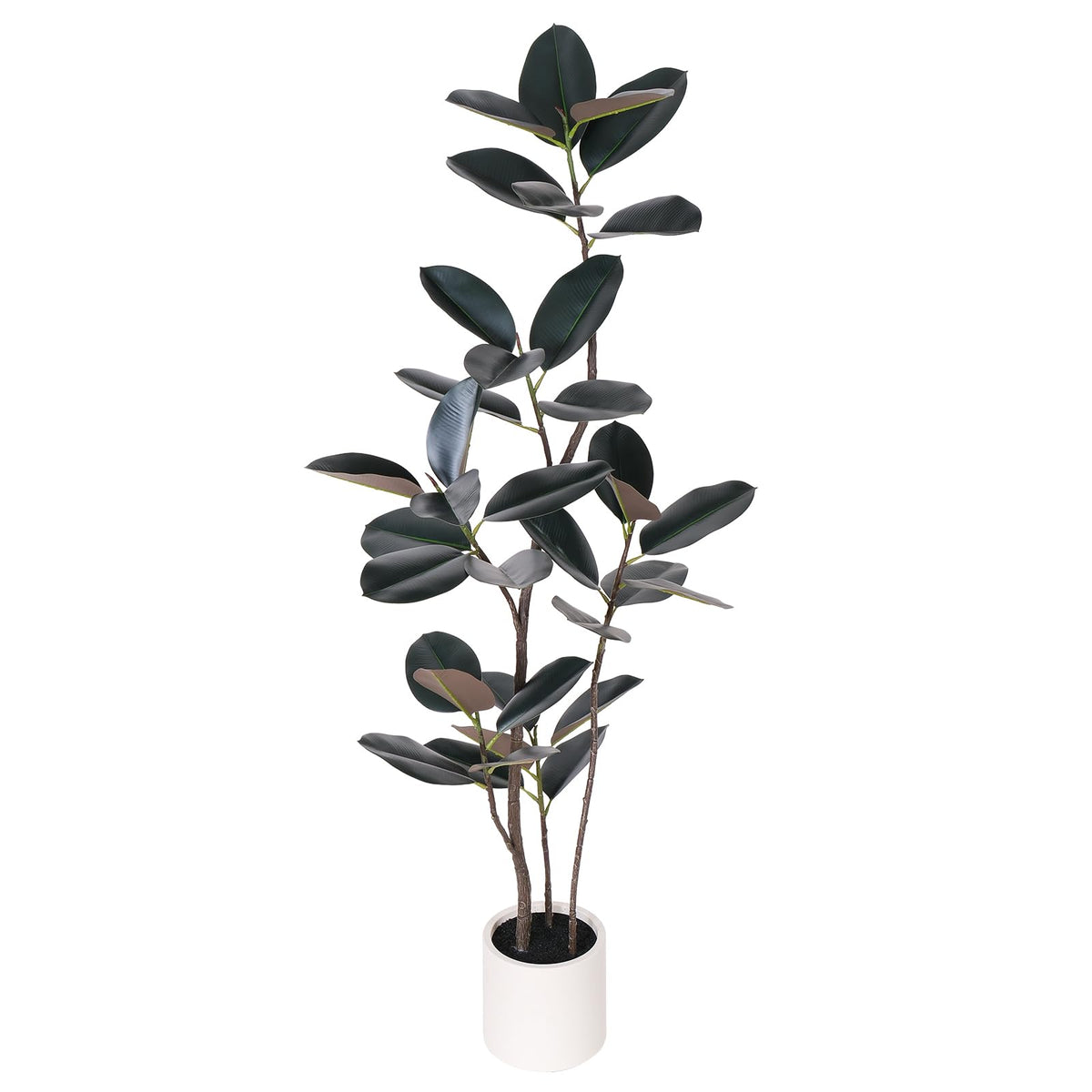 Yepdin Artificial Rubber Tree - 6 FT Tall Fake Tree with Pot - Large Artificial Plants Indoor, Lifelike Branches & Foliage - Faux Plants Indoor for Home Office Living Room Floor Patio Greening