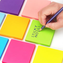 Sticky Notes 3x3 inch Bright Colors Self-Stick Pads 8 Pads/Pack 85 Sheets/Pad Total 680 Sheets