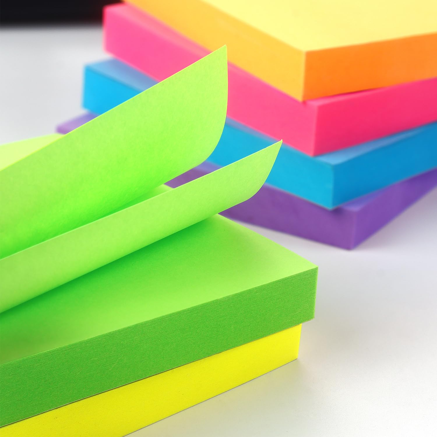 Sticky Notes 3x3 inch Bright Colors Self-Stick Pads 8 Pads/Pack 85 Sheets/Pad Total 680 Sheets