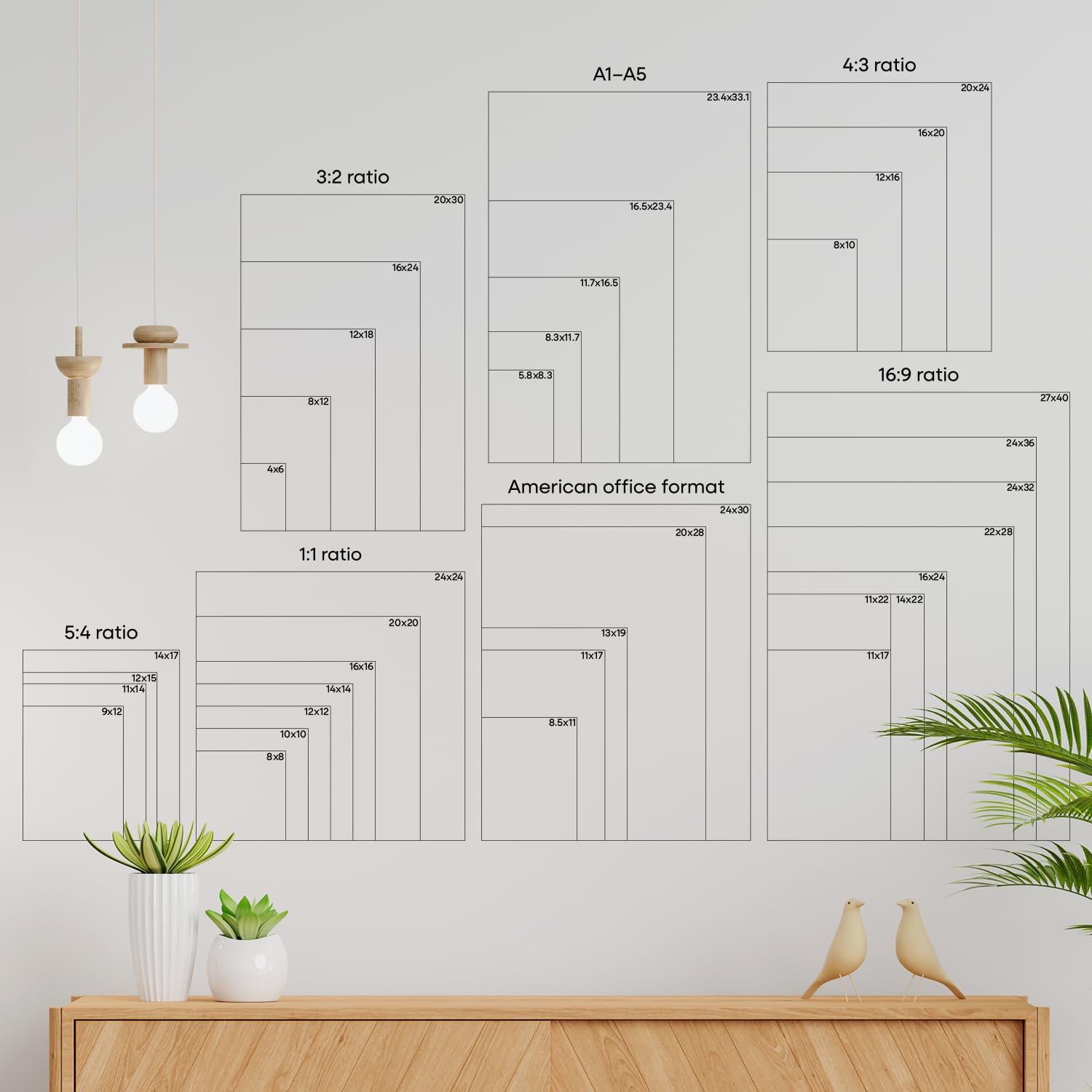 Homeforia 16x20 Black Frame Matted to 11x14 - Metal 16 x 20 Picture Frames For Wall - Aluminum 16 by 20 Poster Frame - Tempered Glass - Wall Hook Included - Set of 1