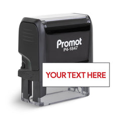 Promot Self Inking 1 Line Custom Stamp - Personalized Name Stamp for Office, Teacher, Address & Business Label Stamp - Choose Font, Ink Color, Pad, Self Inking for Personal & Professional Use - Medium