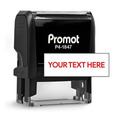 Promot Self Inking 1 Line Custom Stamp - Personalized Name Stamp for Office, Teacher, Address & Business Label Stamp - Choose Font, Ink Color, Pad, Self Inking for Personal & Professional Use - Medium