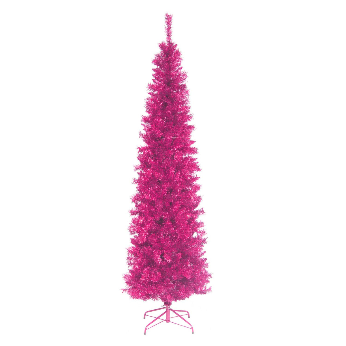 National Tree Company Artificial Christmas Tree, Purple Tinsel, Includes Stand, 6 feet